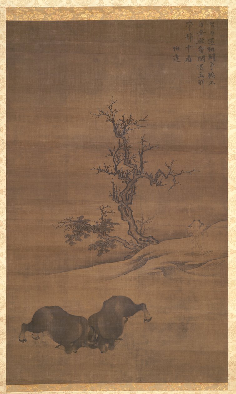 Herdboys and Buffalo in Landscapes, 1200-tallet. av Guo Min