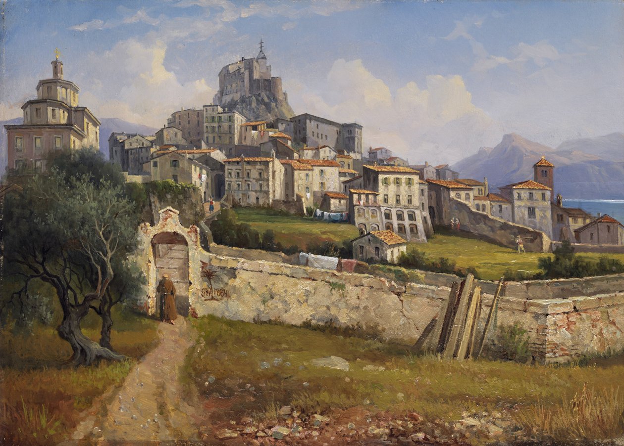 Utsikt over Subiaco av Gustaf Wilhelm Palm