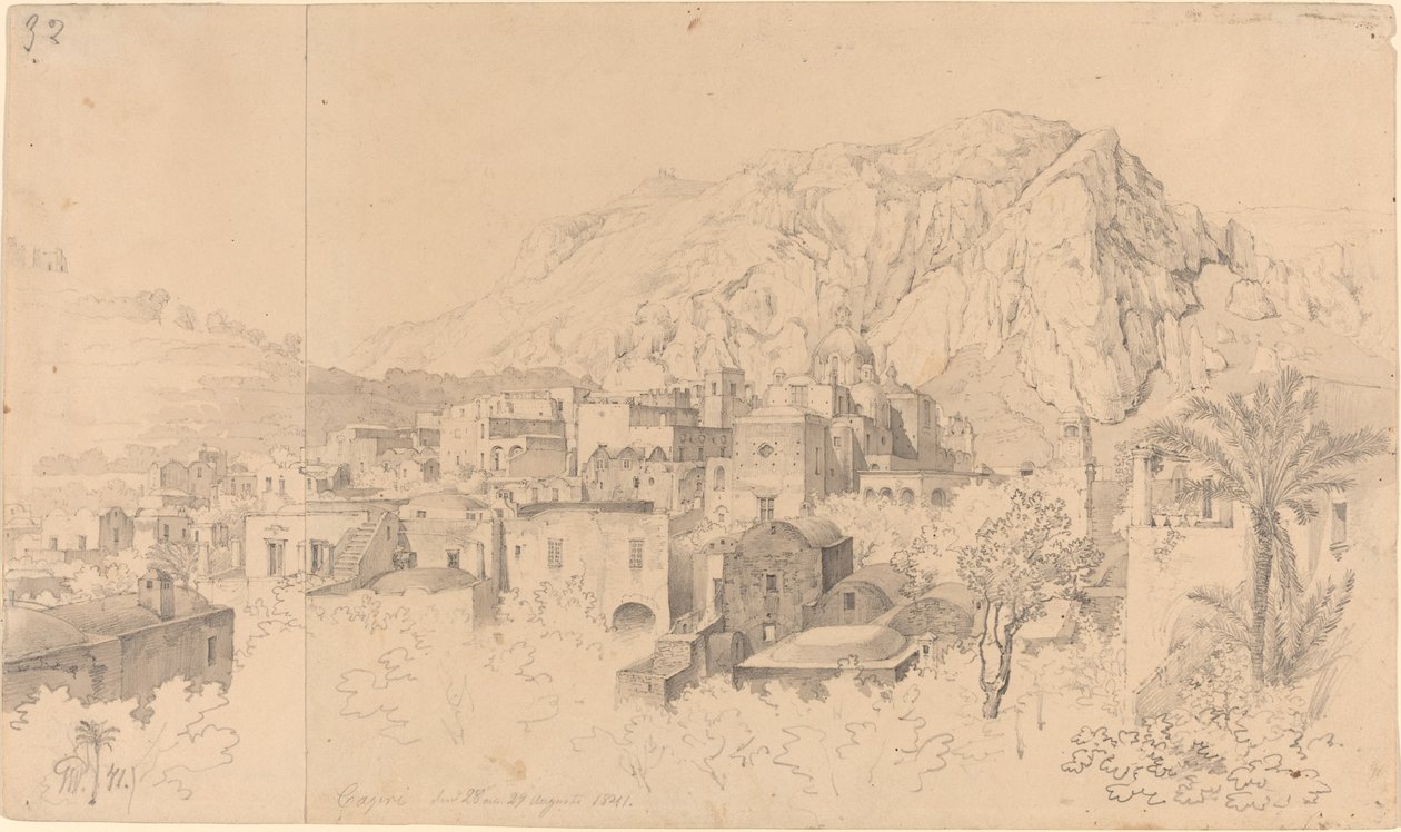 Utsikt over Capri av Gustaf Wilhelm Palm