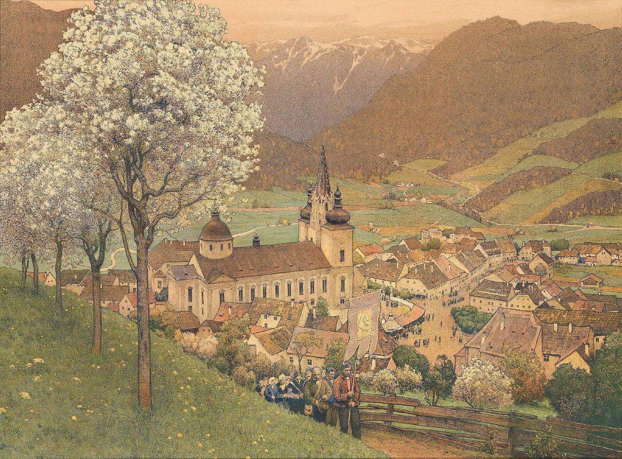 Prosess i nærheten av Mariazell av Gustav Jahn