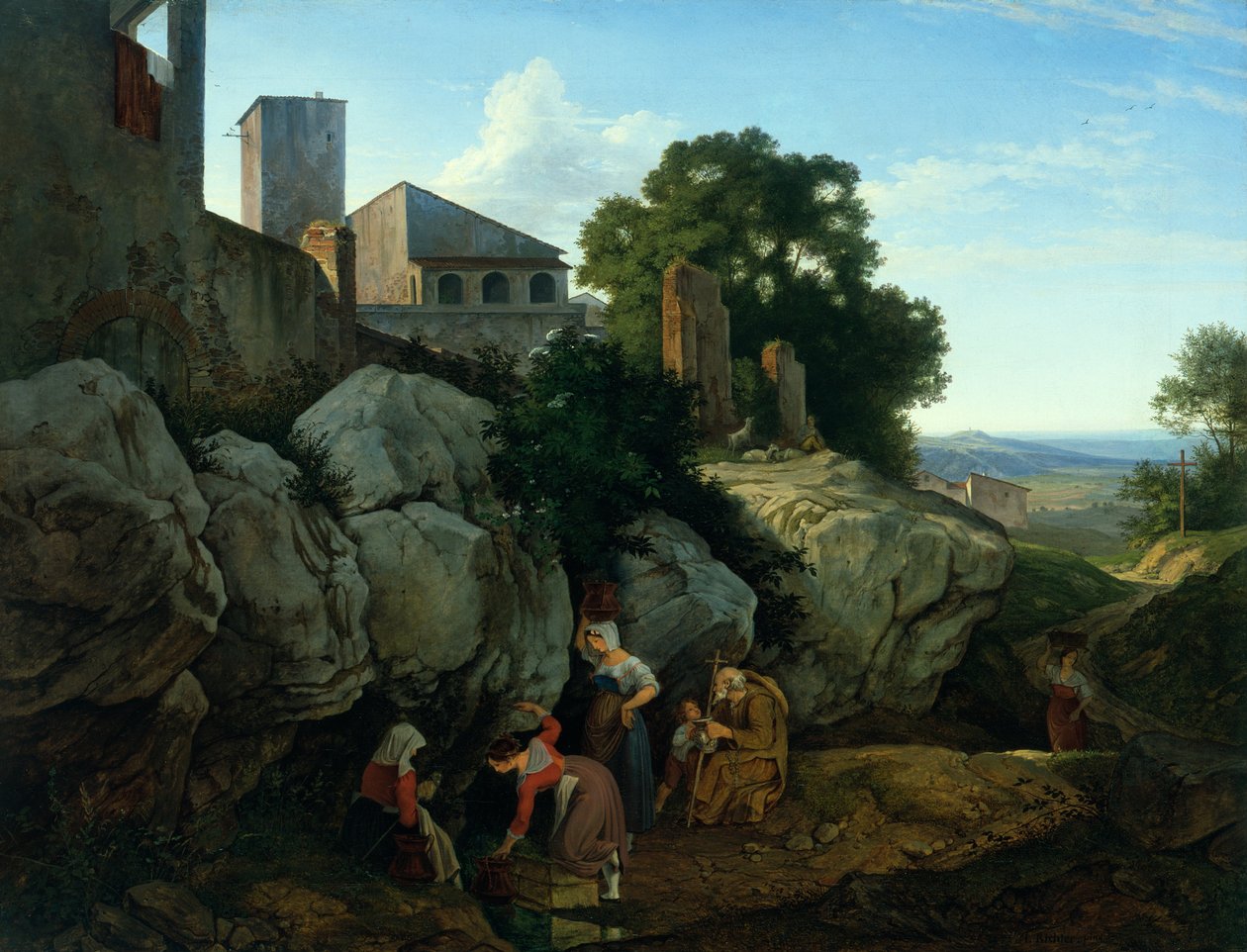 Ariccia (morgen) av Gustav Karl Ludwig Richter