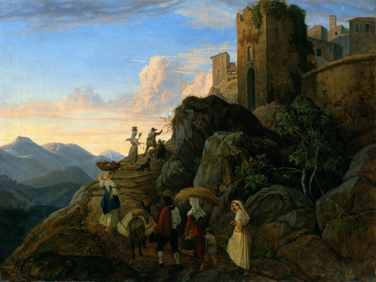 Civitella (kveld) av Gustav Karl Ludwig Richter
