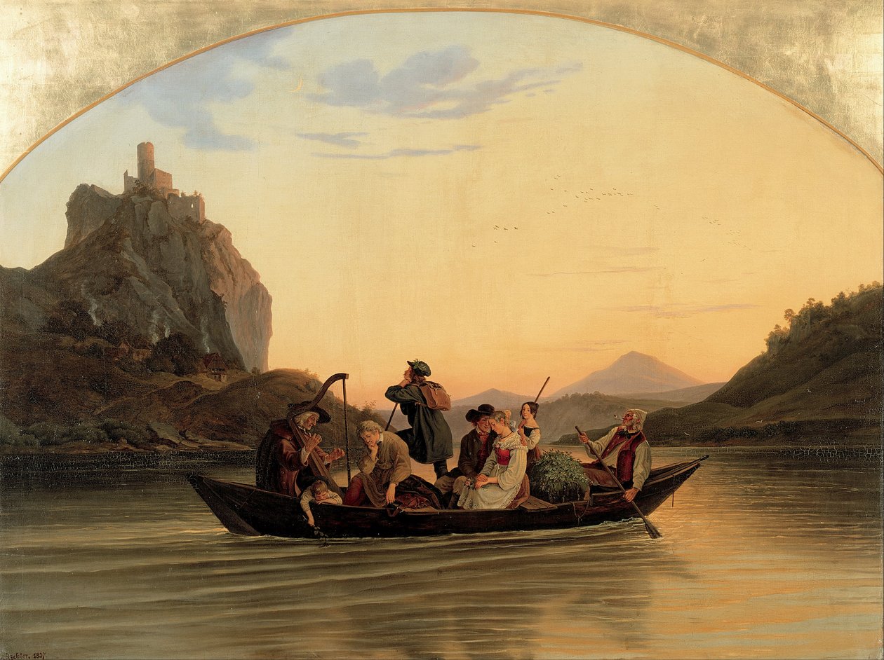 Kryss på Schreckenstein av Gustav Karl Ludwig Richter