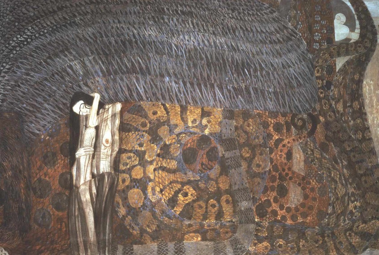 Beethoven Frieze - Forbrukssmerter av Gustav Klimt