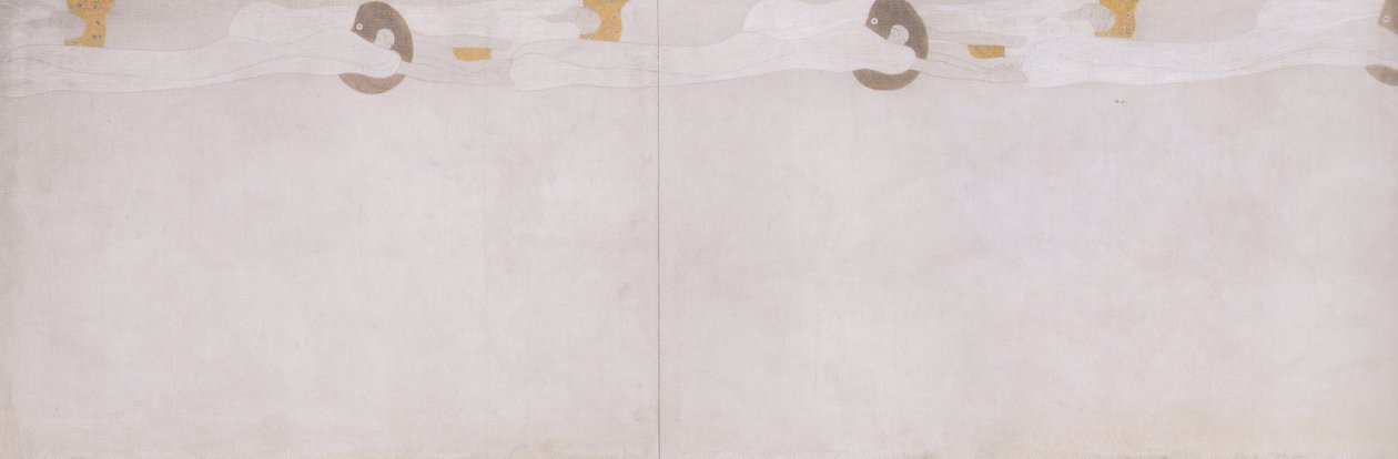 Bethoven frise - venstre sidevegg - detalj av Gustav Klimt