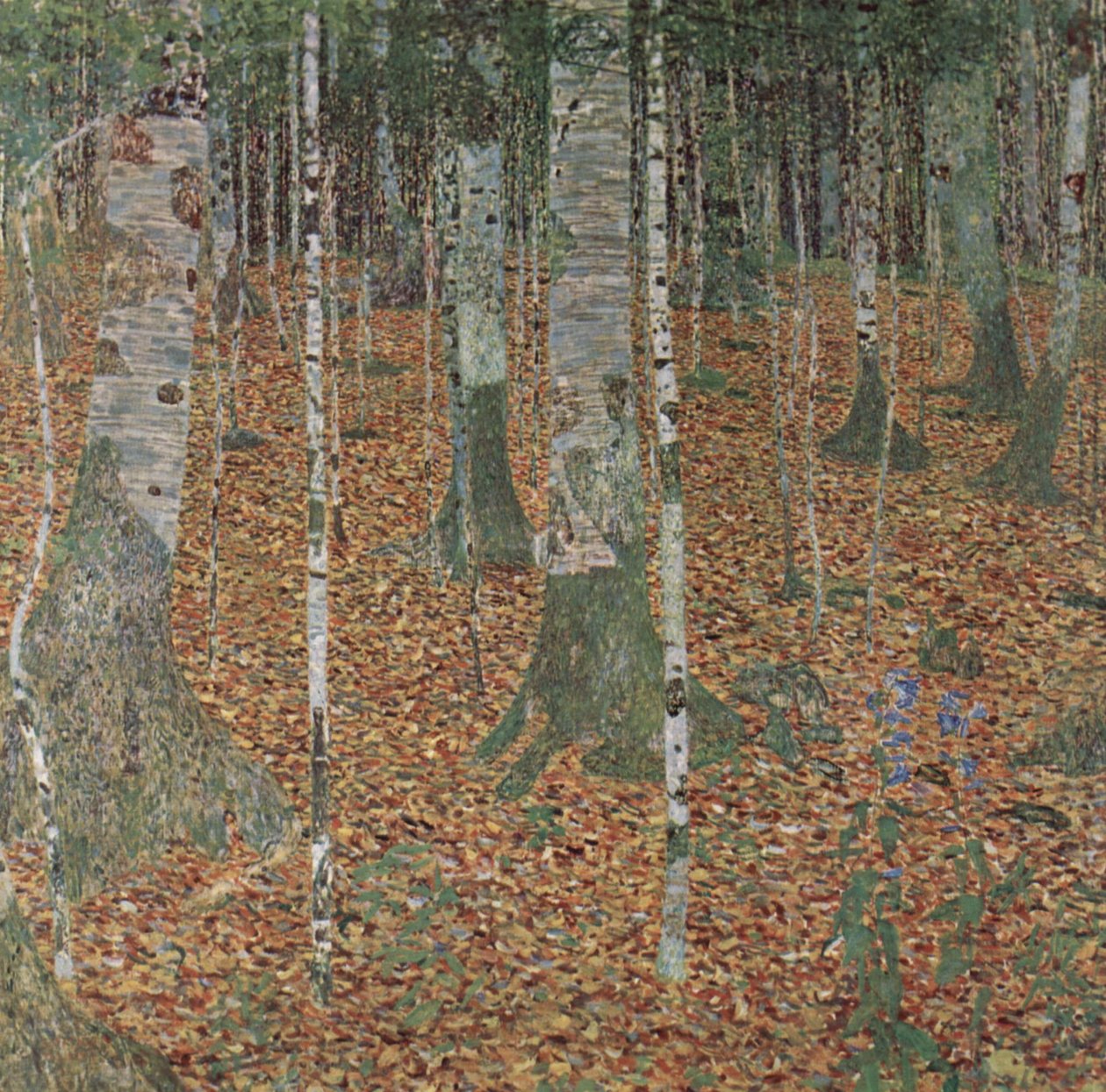 Birkenwald av Gustav Klimt