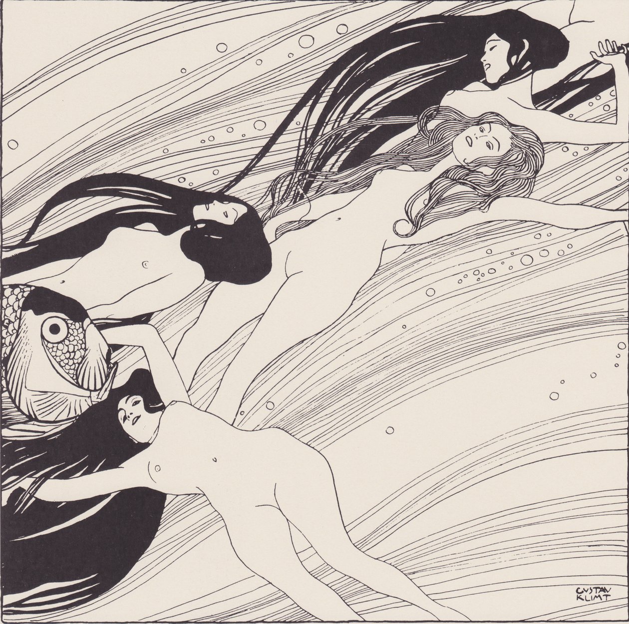 Fiskeblod av Gustav Klimt