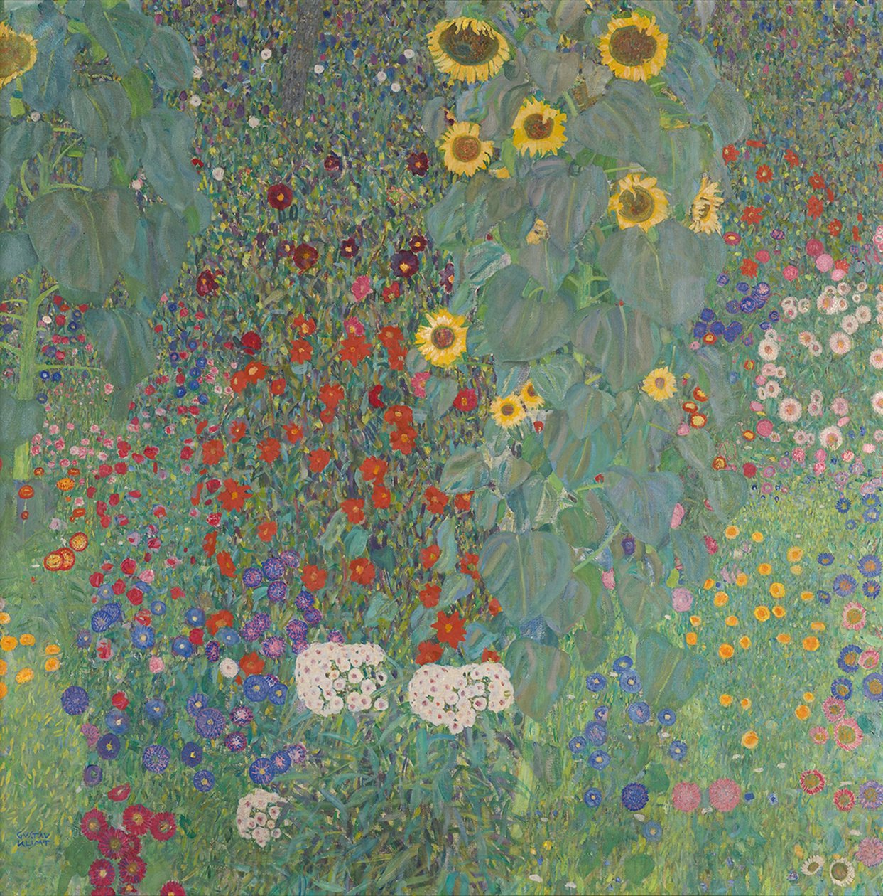 Hage med solsikker på landsbygda av Gustav Klimt