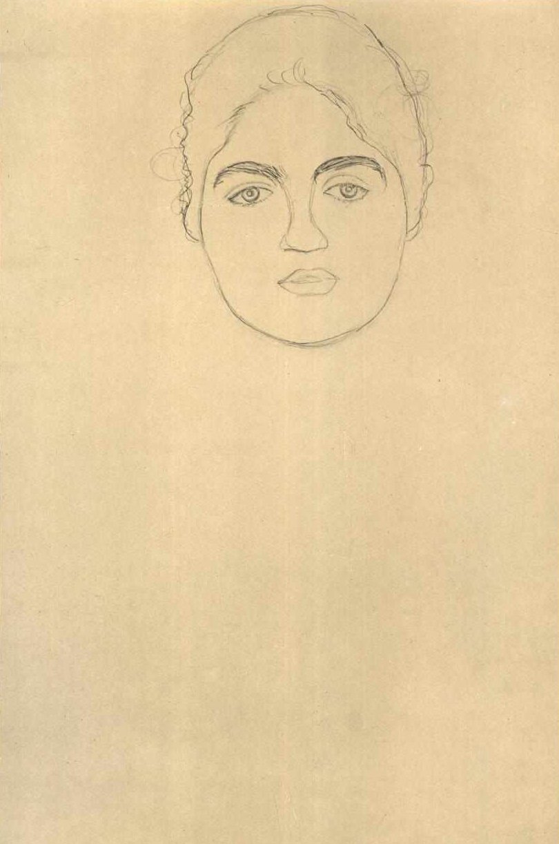 Hodestudie fra forsiden 001 av Gustav Klimt