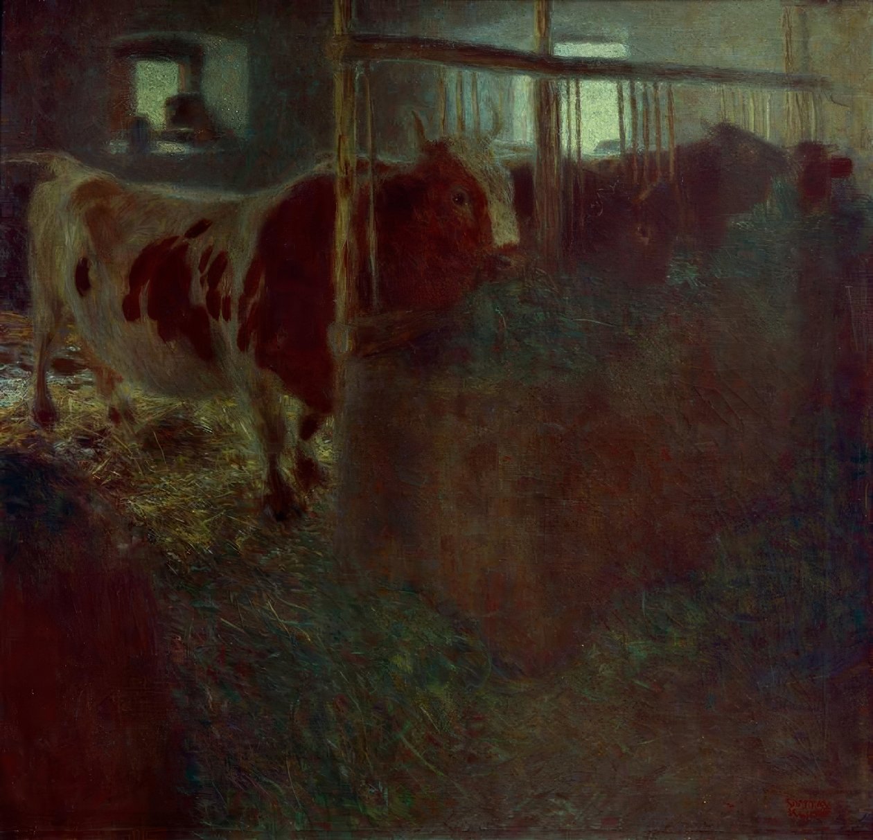 Kyr i fjøset av Gustav Klimt