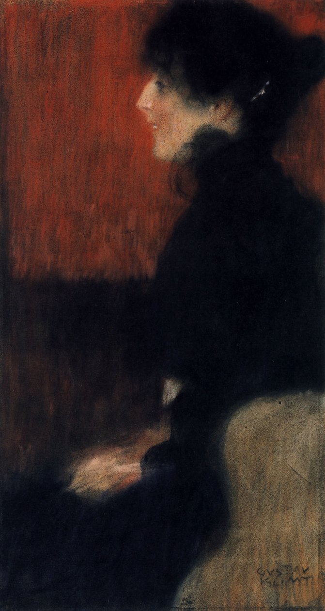 Portrett av en dame av Gustav Klimt