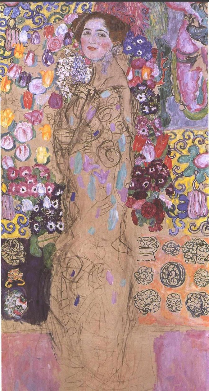 Portrett av Maria Munk av Gustav Klimt