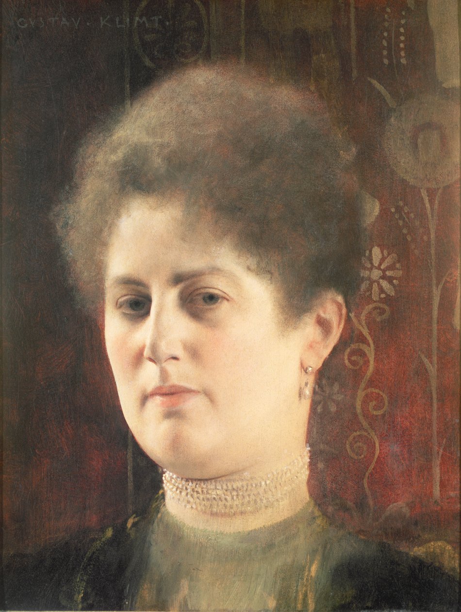 Portrett av en dame av Gustav Klimt