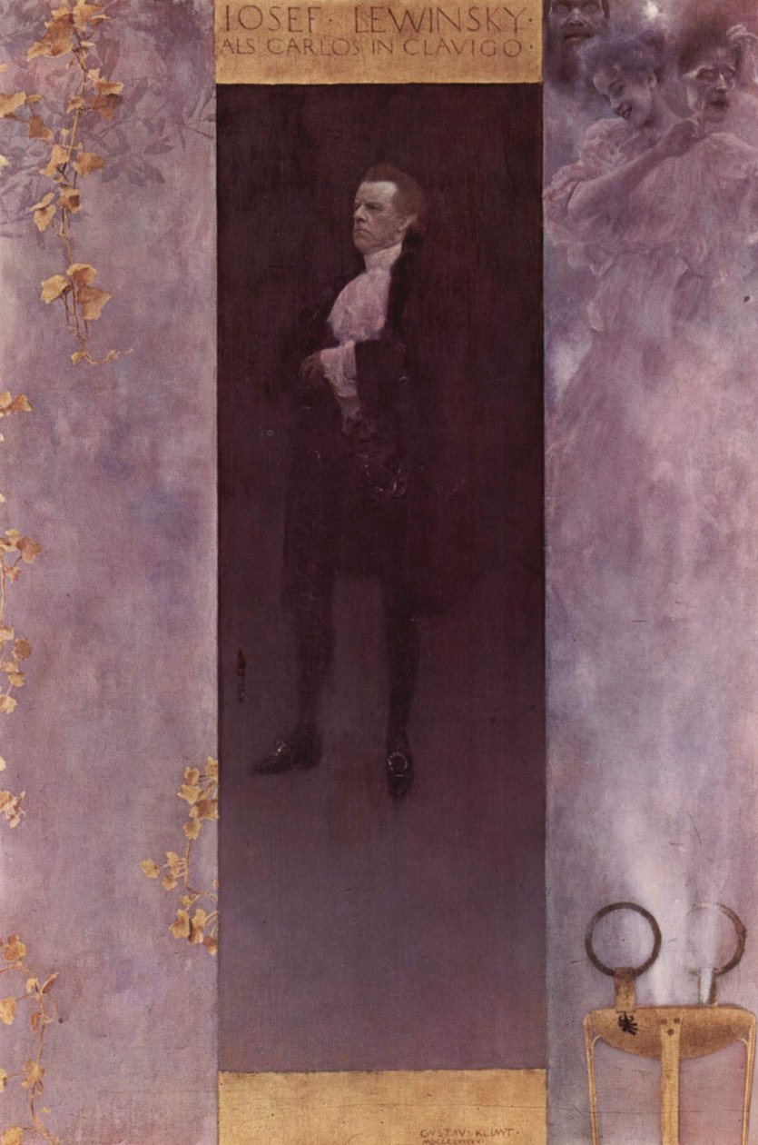 Portrett av skuespilleren Josef Lewinsky som Carlos av Gustav Klimt
