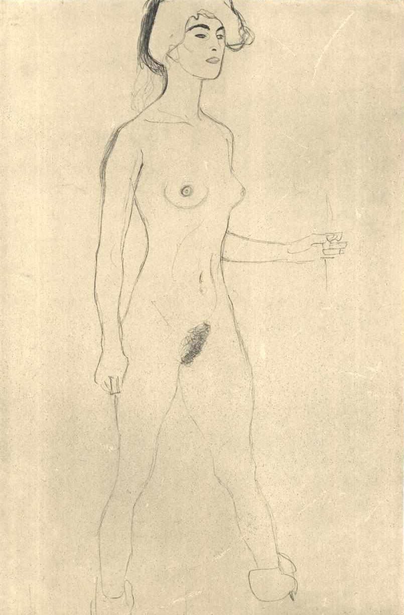 Stridende handling av Gustav Klimt
