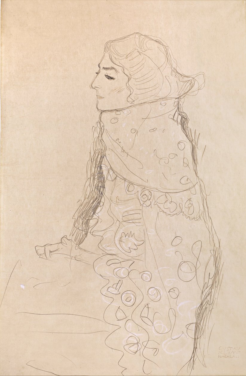 Sittende kvinne av Gustav Klimt