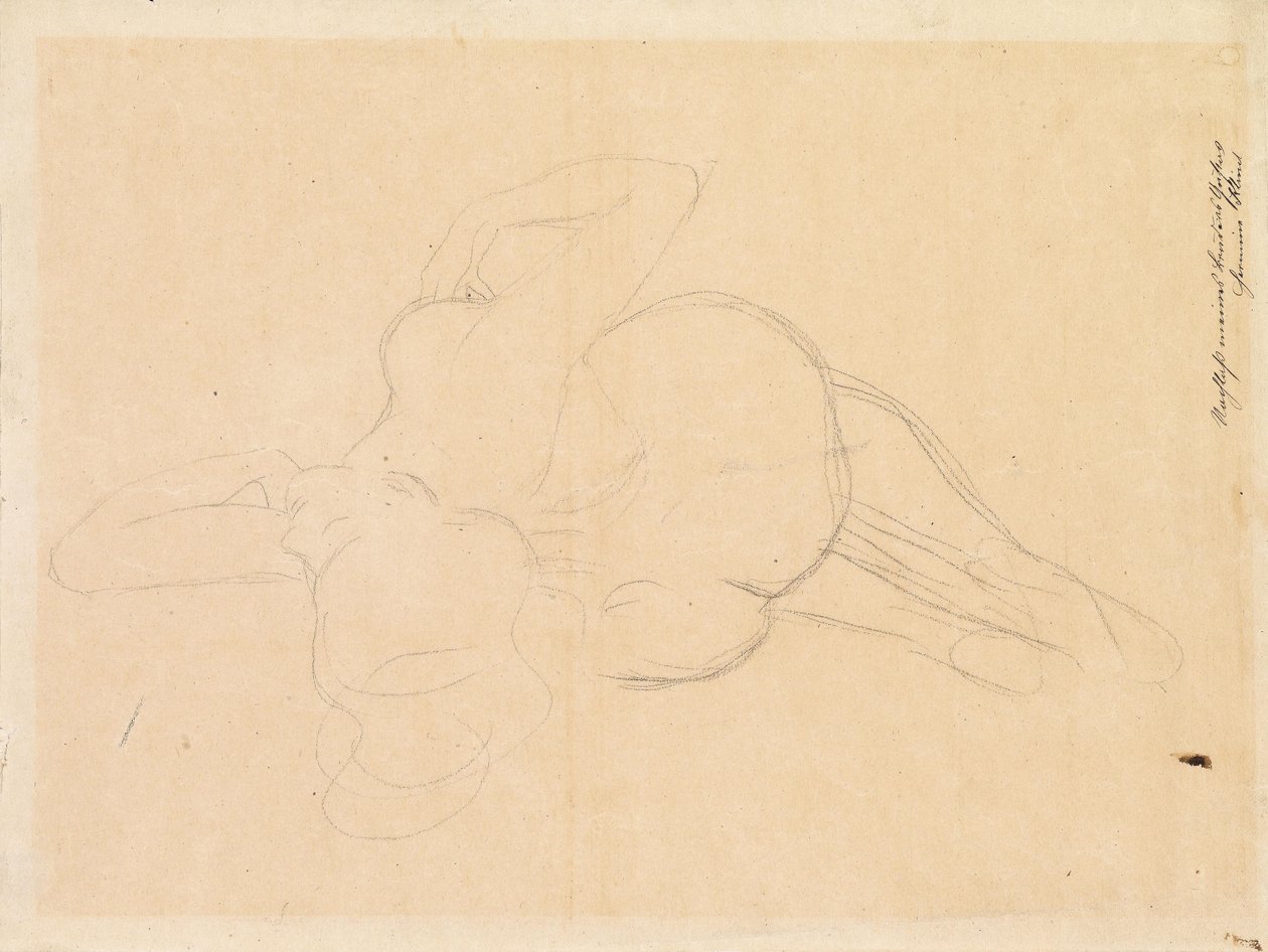 Bakoverlent handling av Gustav Klimt