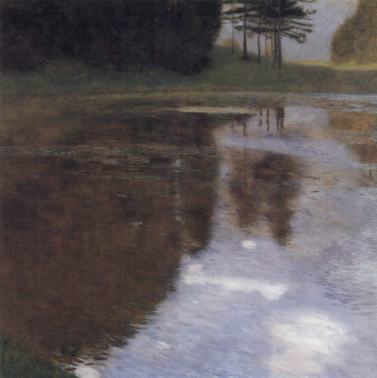 Stille dam i parken til Kammer av Gustav Klimt