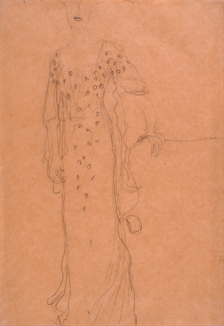 Studie for portrett av Adele Bloch-Bauer I av Gustav Klimt