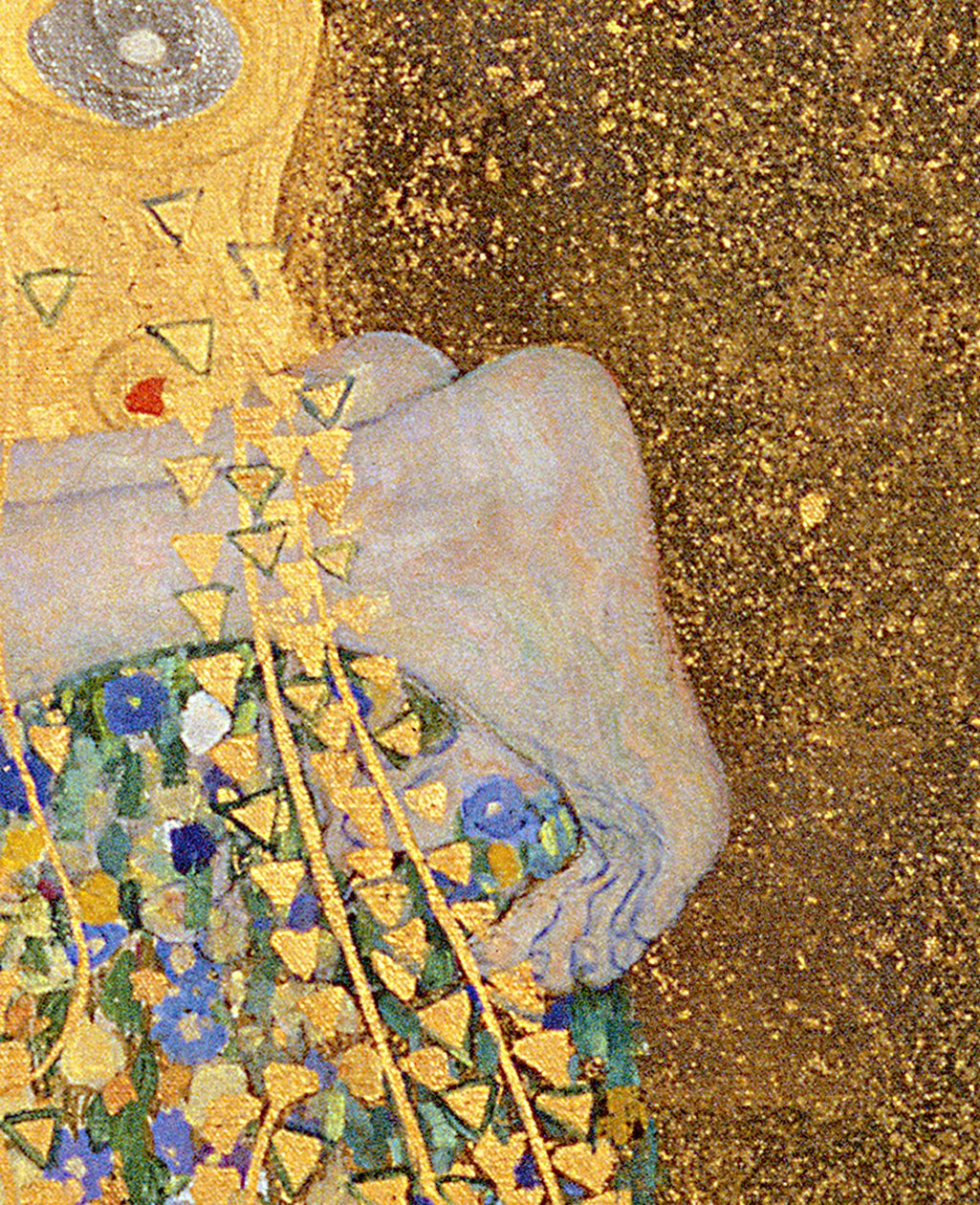 The Kiss, 1907-08 olje på lerret detalj av 601 av Gustav Klimt
