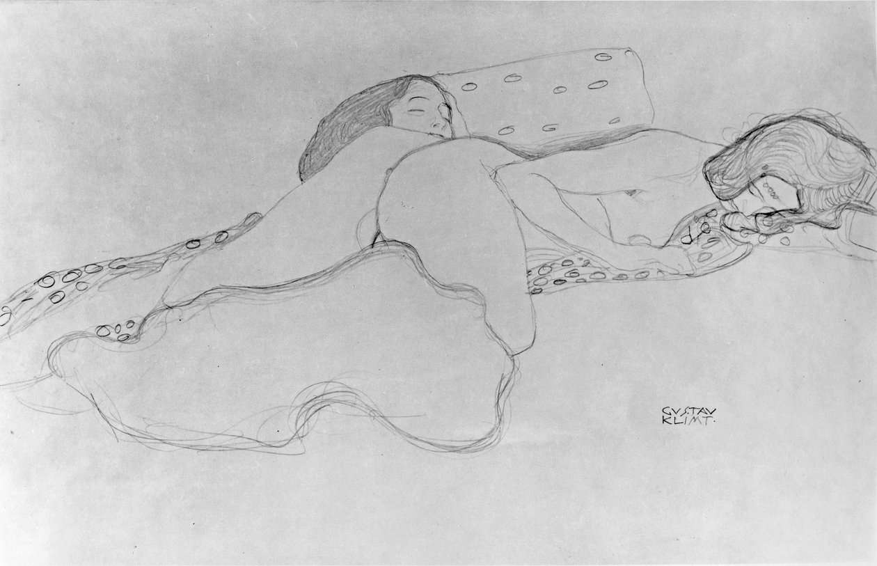 To kvinner sover av Gustav Klimt