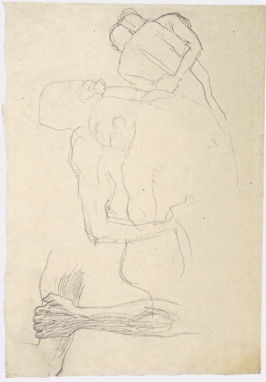 To par brytere, detaljert studie av Gustav Klimt
