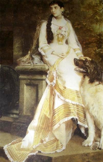 Portrett av Ana Clara Breves de Moraes Costa - Madame Haritoffn av Gustav Karl Ludwig Richter