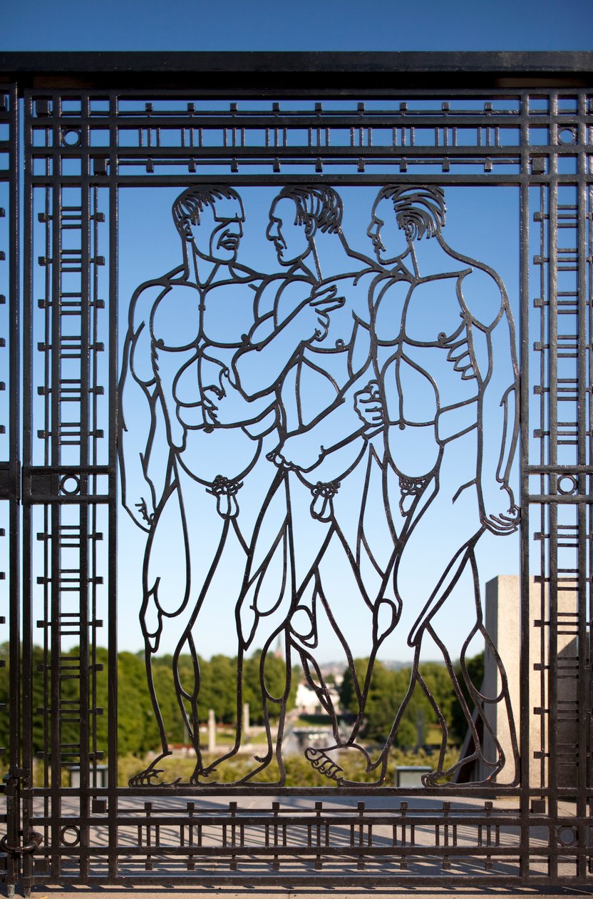 Inngangsporten til skulpturparken (jern) av Gustav Vigeland