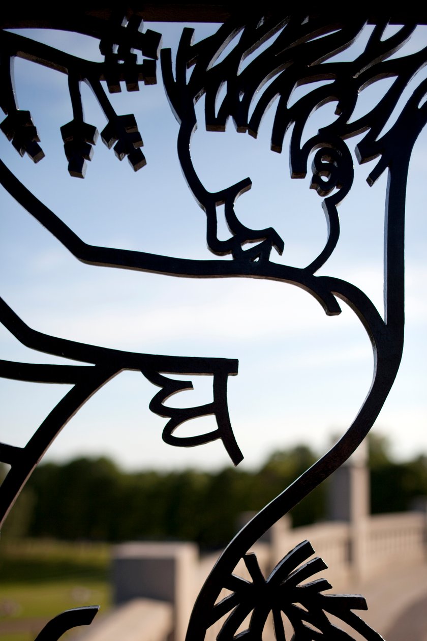 Inngangsport til skulpturparken, barn, detalj jerndetalj av 346460 av Gustav Vigeland