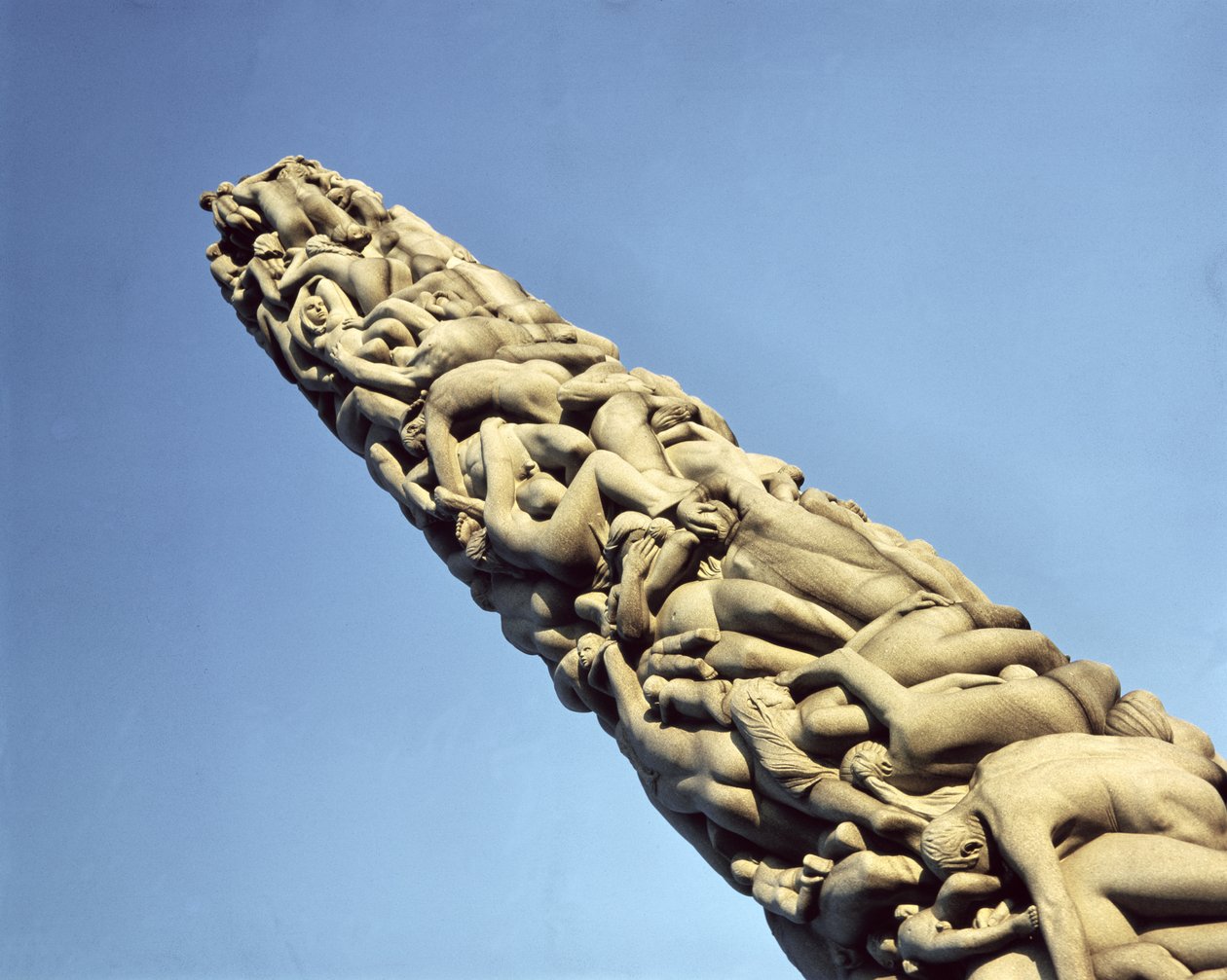 Utsikt over monolitten, bygget 1929-43 av Gustav Vigeland