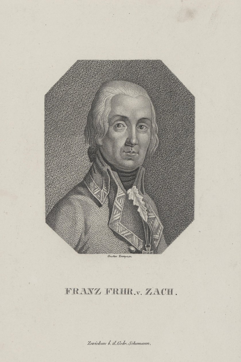 Franz Frhr. v. Zach. Prikkesøm av Gustav Zumpe