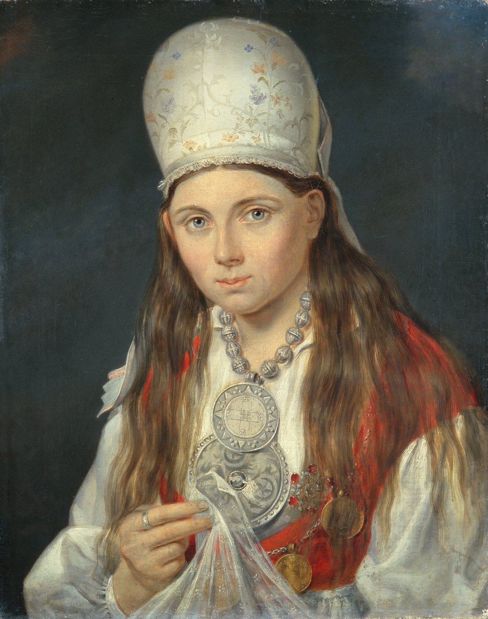 Estisk jente, 1852 av Gustav Adolf Hippius