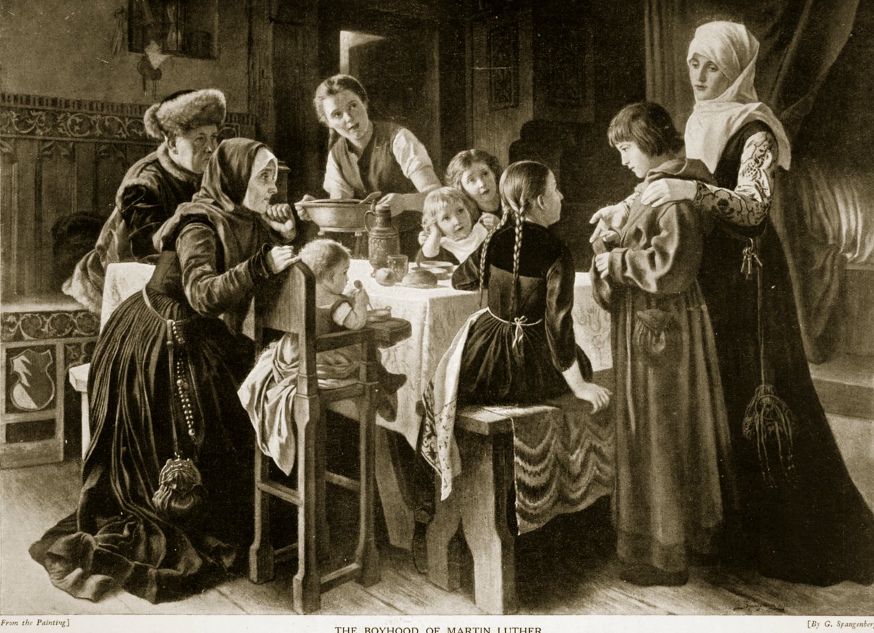 The boyhood of Martin Luther, illustrasjon fra 