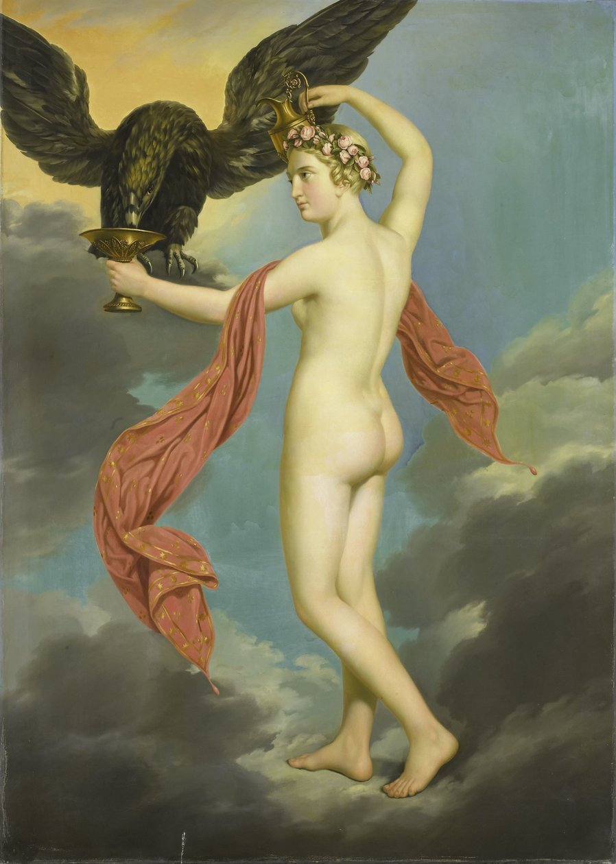 Hebe med Jupiter i skikkelse av en ørn av Gustav Adolphe Diez