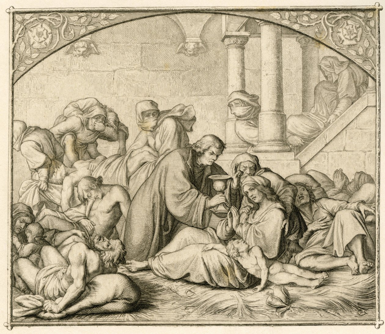 Luther med skadedyrsyke i Wittenberg av Gustav Ferdinand Leopold Konig