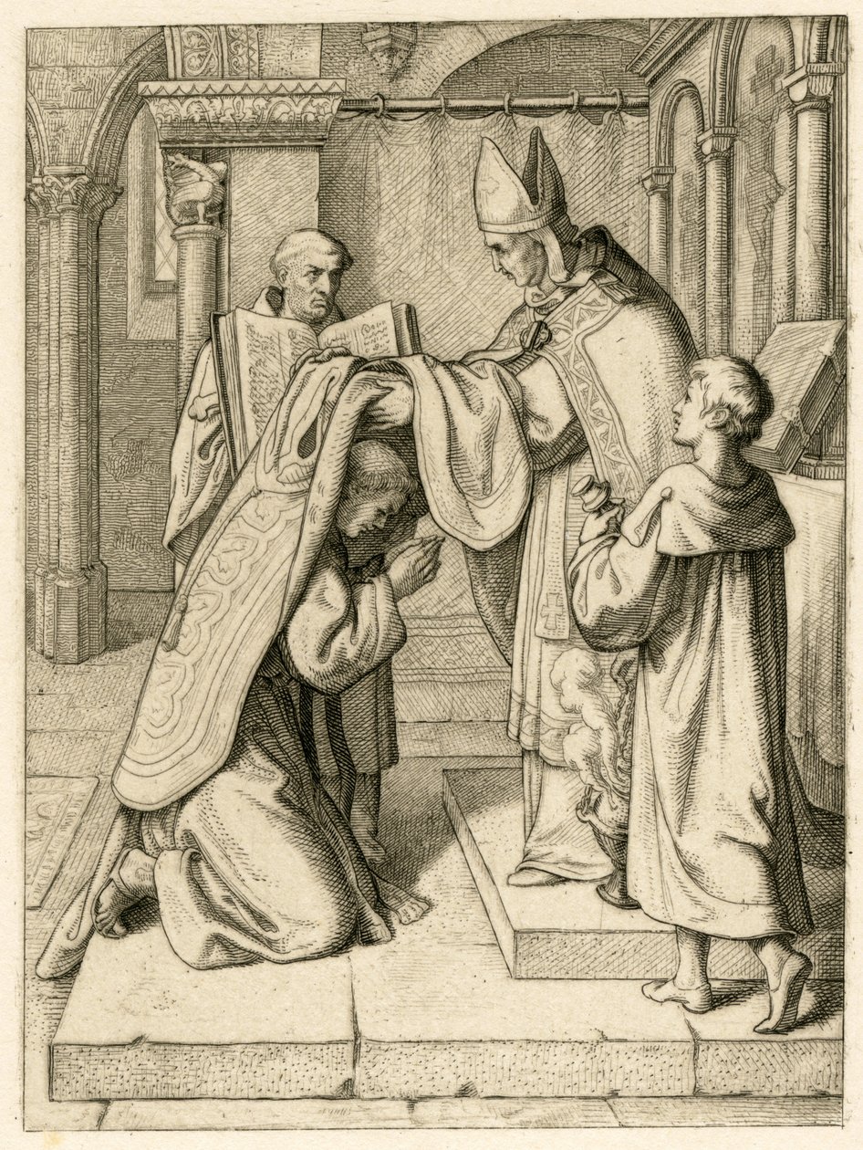 Martin Luther er ordinert til prest av Gustav Ferdinand Leopold Konig