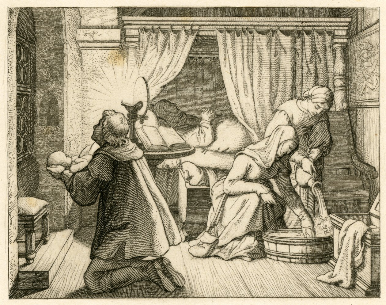 Martin Luthers fødsel av Gustav Ferdinand Leopold Konig