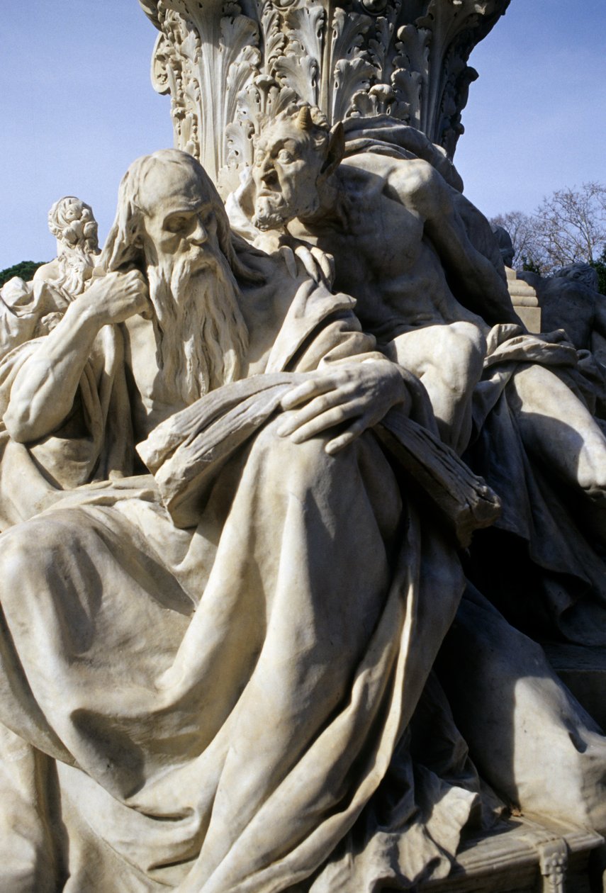 Monument til Goethe i parken rundt Villa Borghese (detalj) av Gustav Heinrich Eberlein