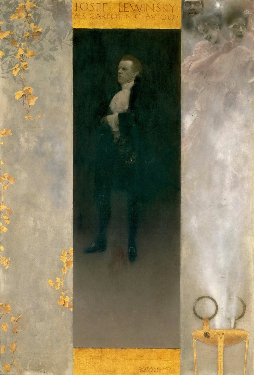 Skuespiller Josef Lewinsky som Carlos, 1895 av Gustav Klimt