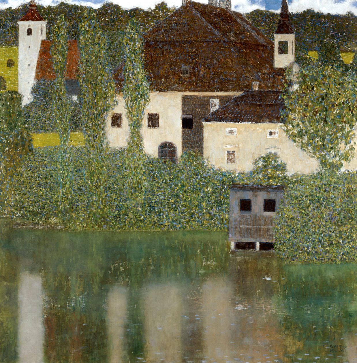 Slott ved Attersjøen, Slott Unterrach ved Attersee 1908 av Gustav Klimt