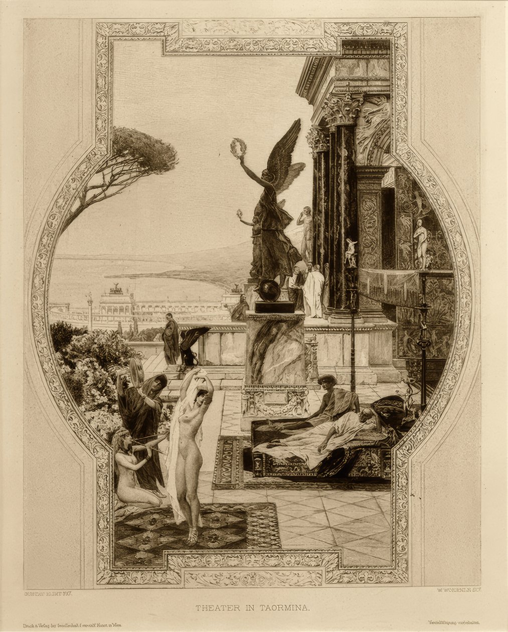 Das antike Theatre i Taormina av Gustav Klimt