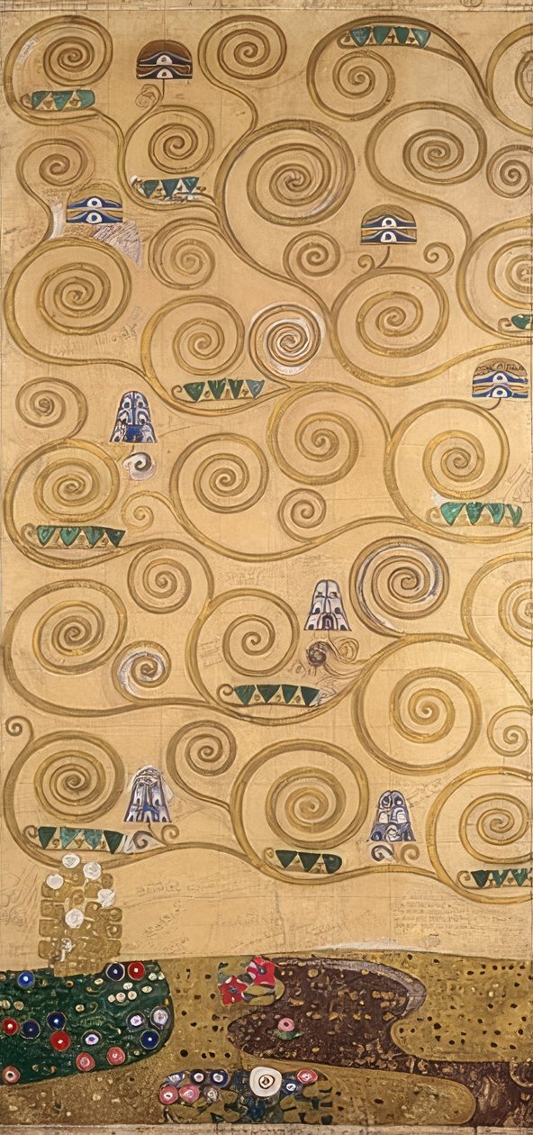 Design for stoclet-frisen. Detalj. 1905/09 av Gustav Klimt