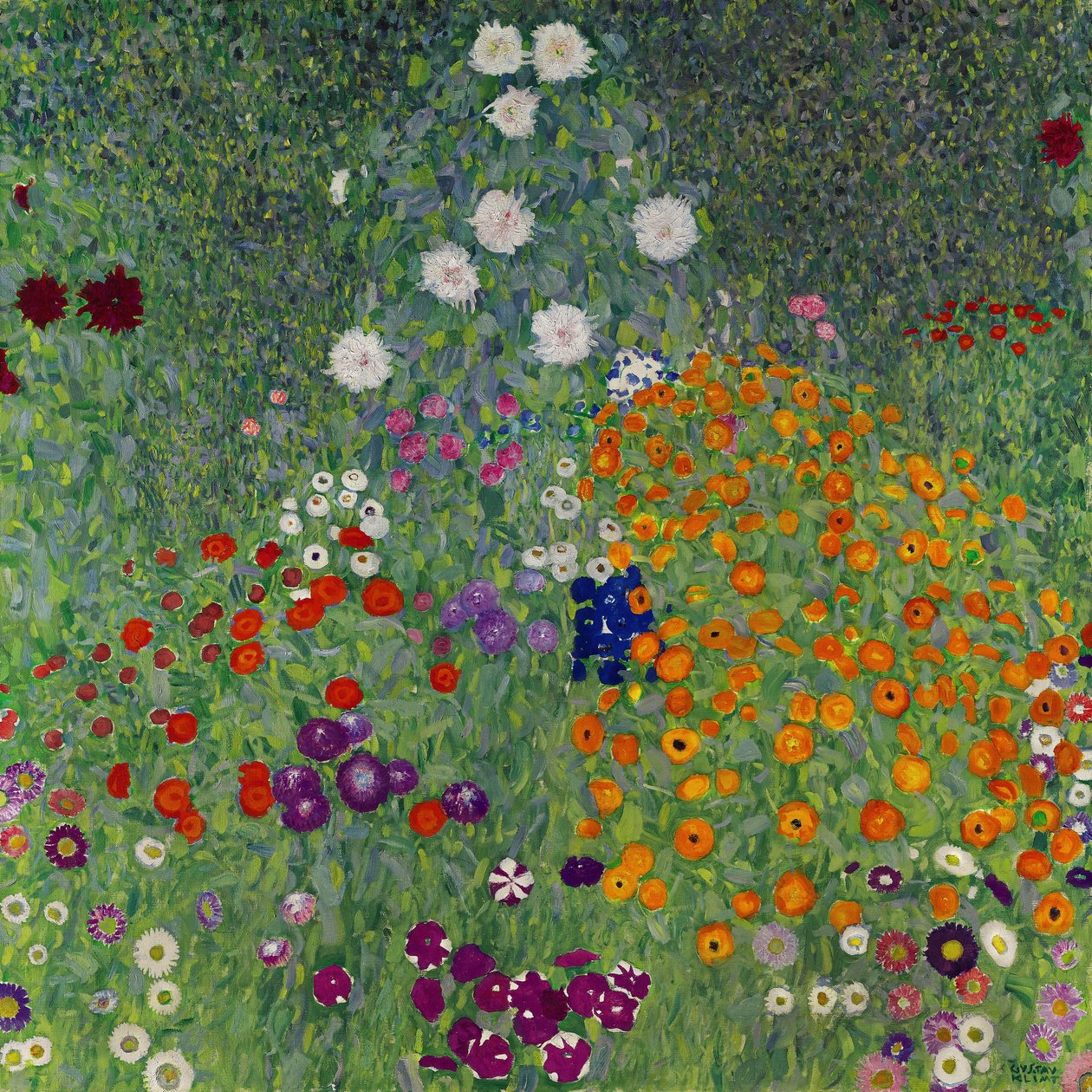 Farm Garden Flower Garden, 1907. av Gustav Klimt
