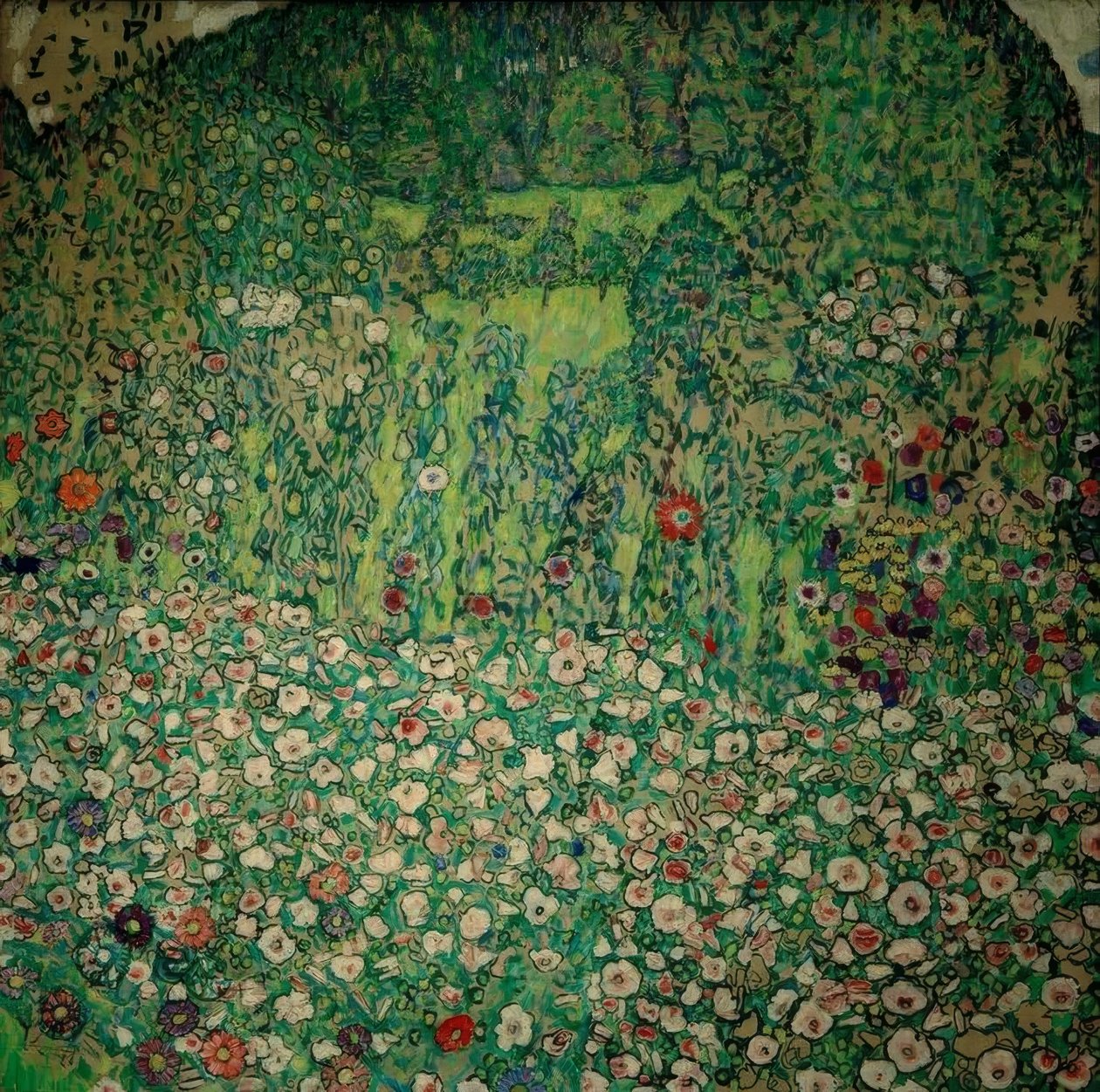 Hagelandskap med bakketopp av Gustav Klimt