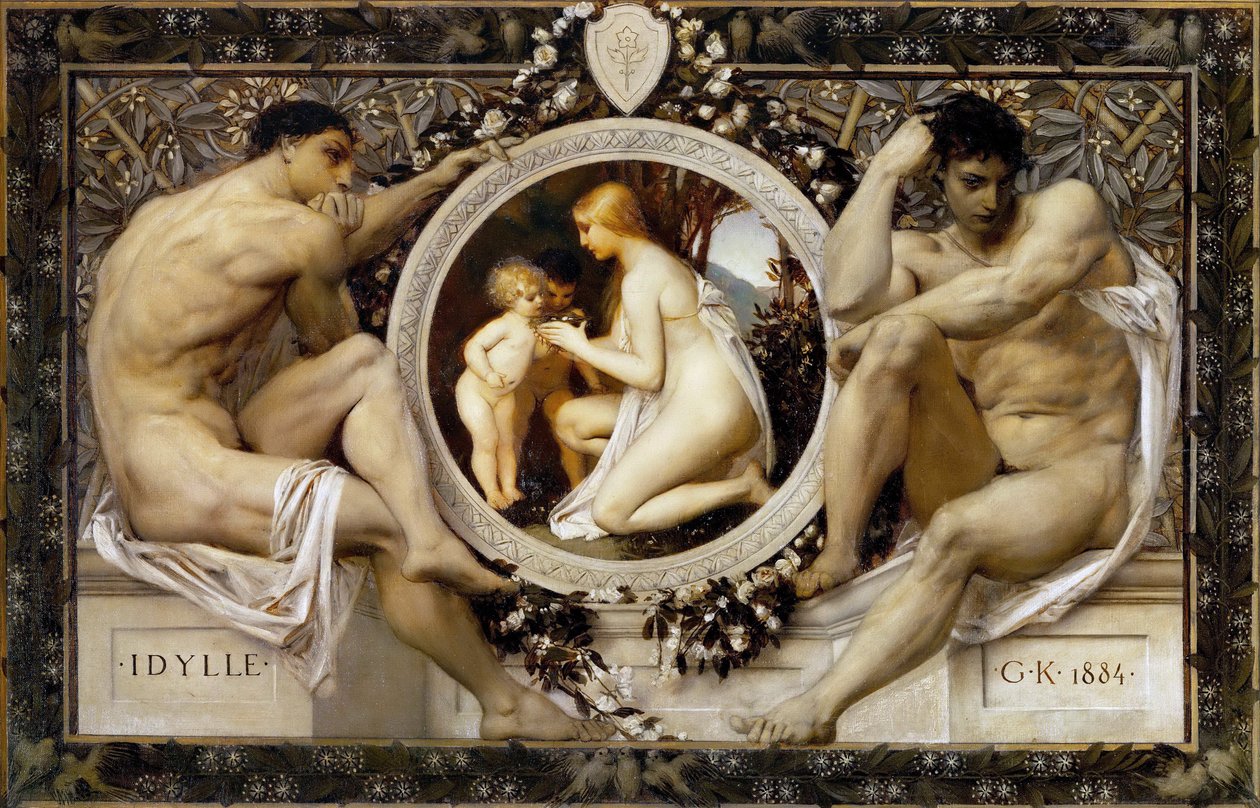 Idyll, 1884 av Gustav Klimt