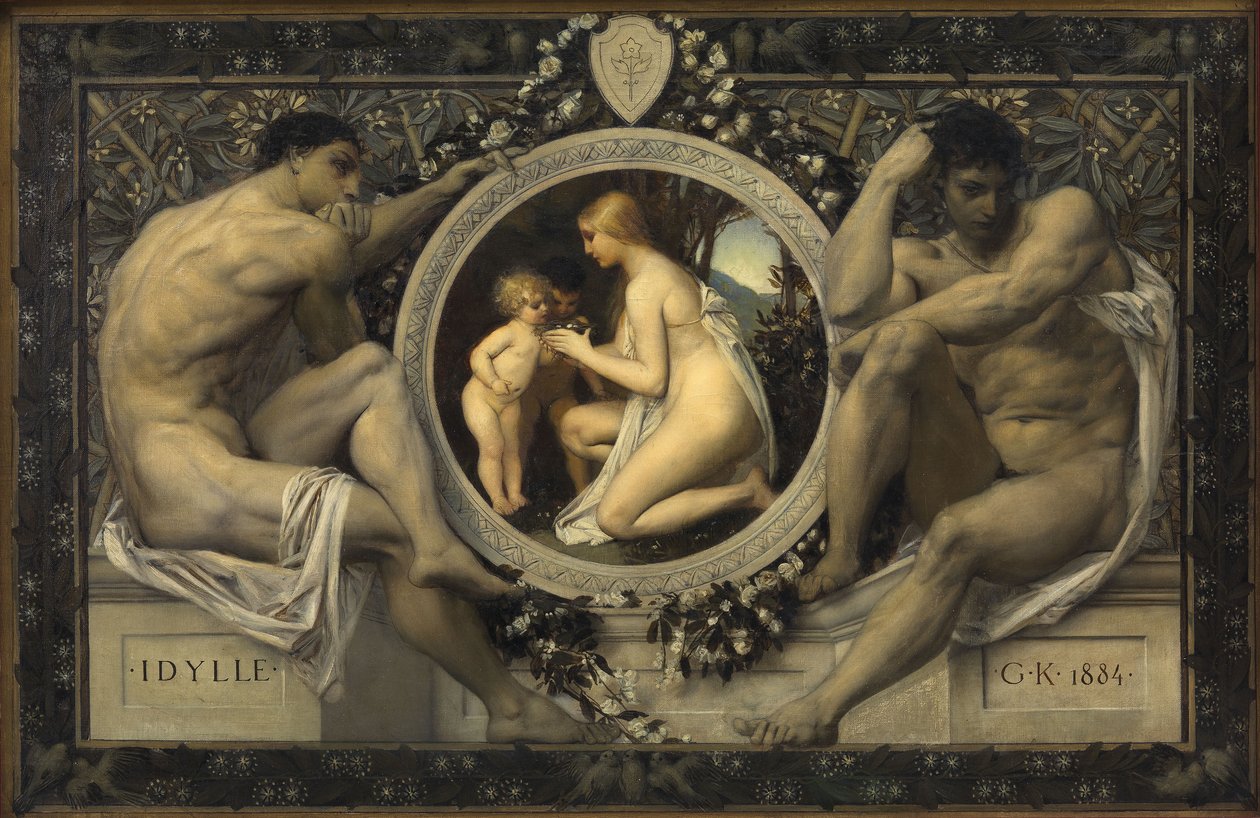 Idyll (Forelegg til: Gerlach & Schenk, Allegorier og emblemer, nr. 75) av Gustav Klimt