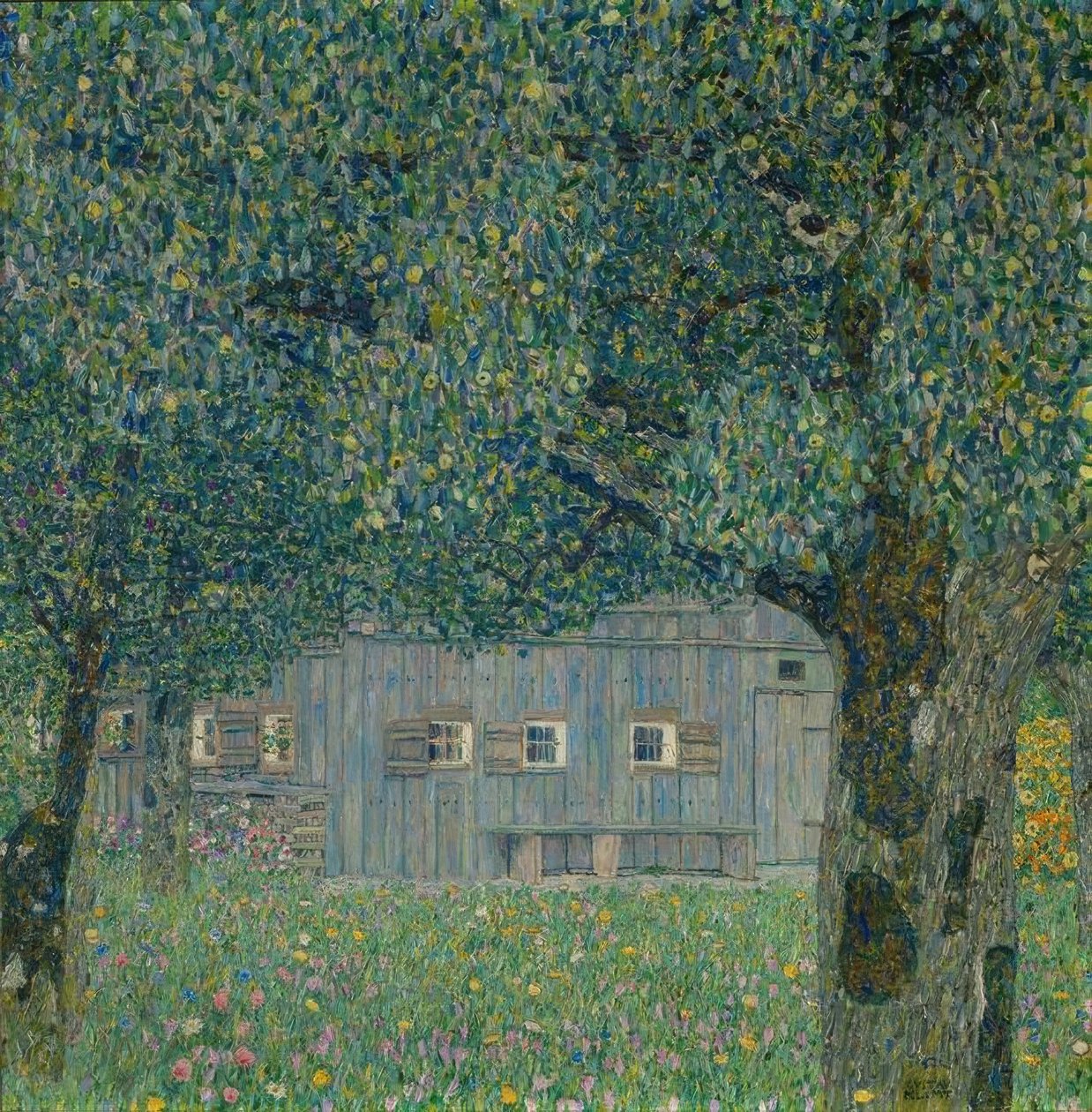Øvre østerriksk gårdshus av Gustav Klimt