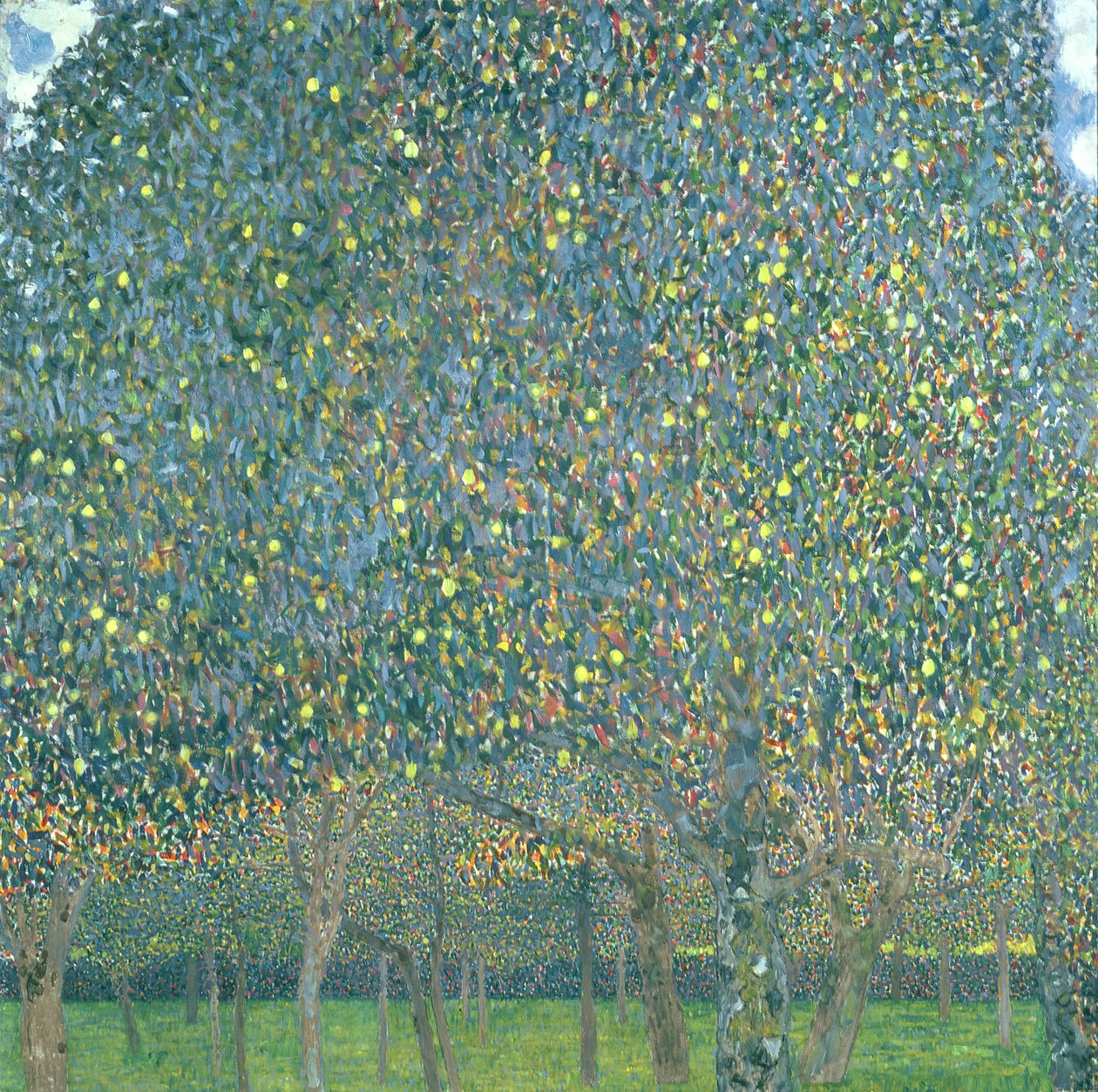 Pæretre, 1903 (olje og kasein på lerret) av Gustav Klimt