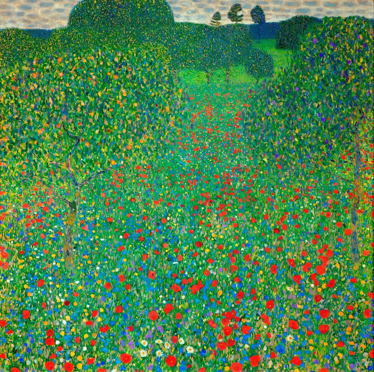 Poppy Field, 1907 av Gustav Klimt
