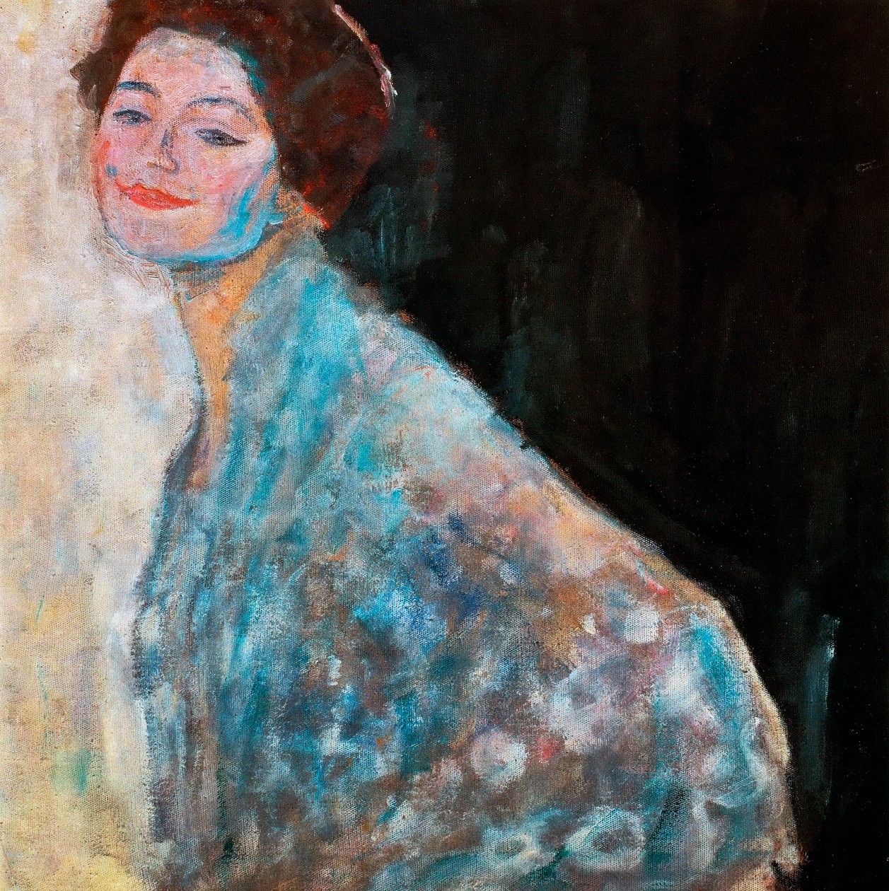 Portrett av en dame i hvitt uferdig, 1917 av Gustav Klimt